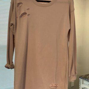 Comfy Distressed Short Dress